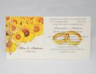 Tema nuntii: Floarea soarelui   Invitatie alcatuita