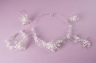 Apasa pentru marire cod 9815 SET MIREASA ARGINTAT CRISTALE SI PERLE made
