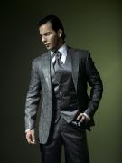 Cliccare per ingrandire Abiti da sposo - smoking argintiu sacou matase model pantalon lana uni