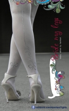 Dresuri pentru mirese pictate manual - Bride My Legs by Laura Bucur